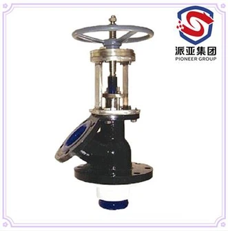 Valvola di fondo a filo rivestita in vetro